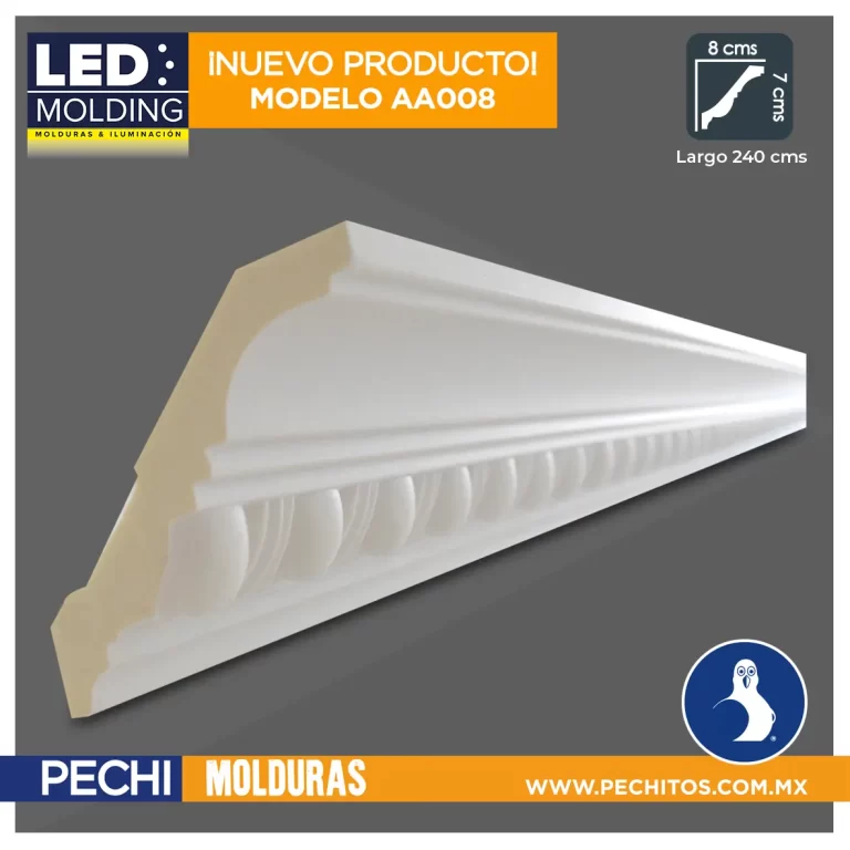 Molduras LED :: molduras para luz indirecta AA008 – Molduras de