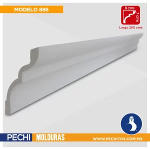 Molduras De Unicel Decorativa Techo/pared 30 Metros. 10x10cm