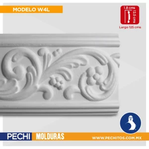 moldura para interior W4L-2 – molduras de Unicel italianas – Lisas y decoradas