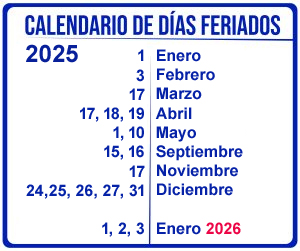 calendario 2025